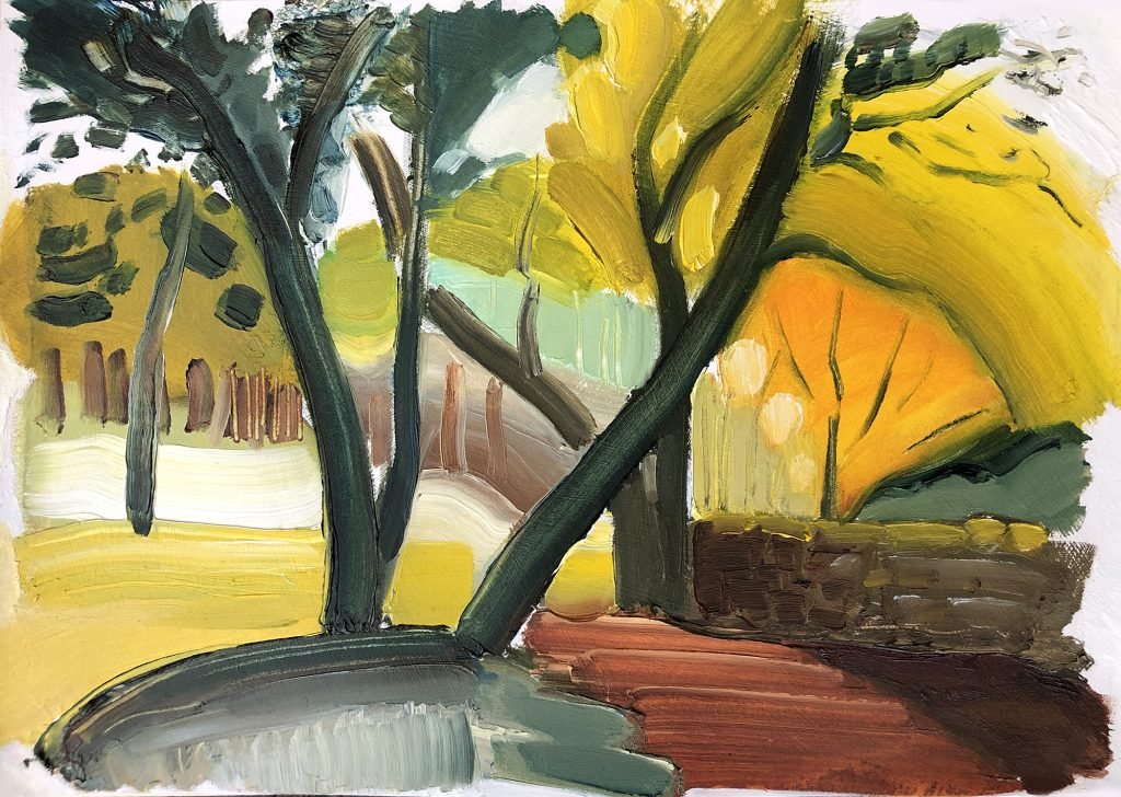 Lindsey Hambleton abstract woodland painting 
