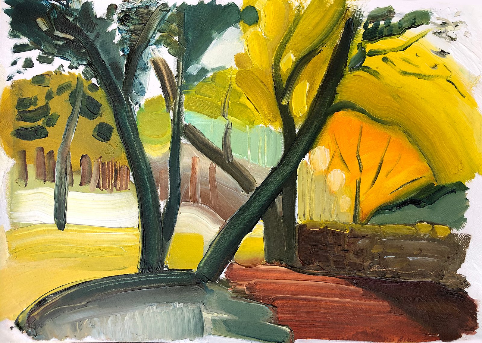 Lindsey Hambleton abstract woodland painting